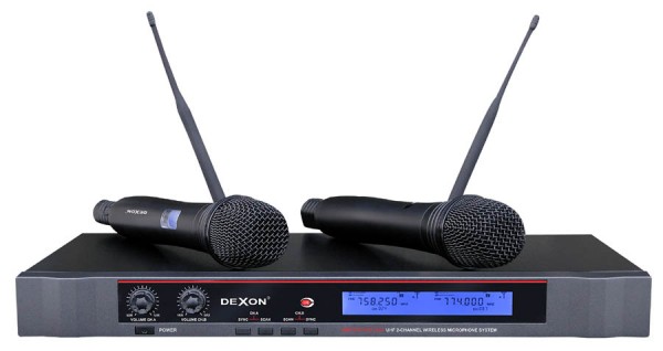 MBD 832 diversity wireless hand-held microphone, 2-channel to rack