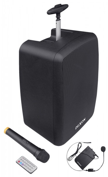 WA 410RC speaker system with hand and headset wireless microphone