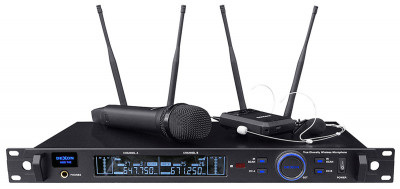 MBD 742 diversity wireless hand-held + headset / lavalier microphone, 2-channel