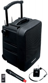 WA 450RC speaker system with hand and headset wireless microphone