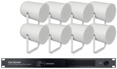 Professional sound system for production halls and industry 8× CSP 195 +
JPM 1184IP