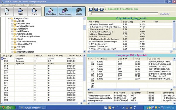 WA 710RU electronic audio guide system - uploader with charger