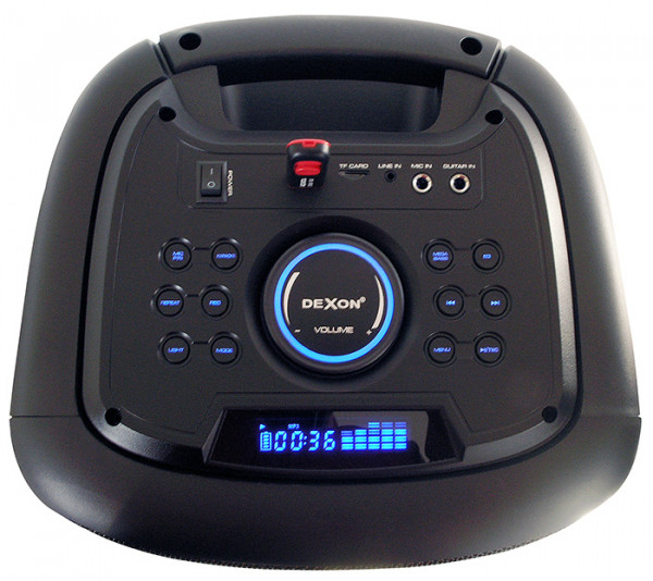 WA 480RC partybox, speaker system with hand and headset wireless microphone