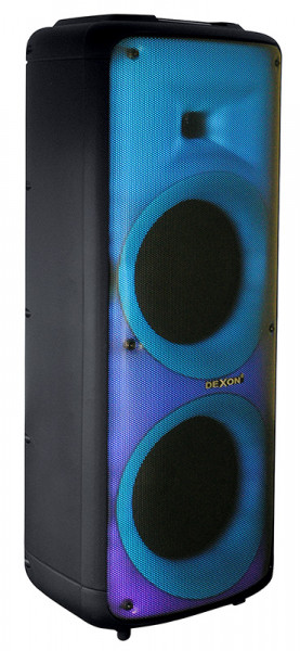 WA 480RC partybox, speaker system with hand and headset wireless microphone