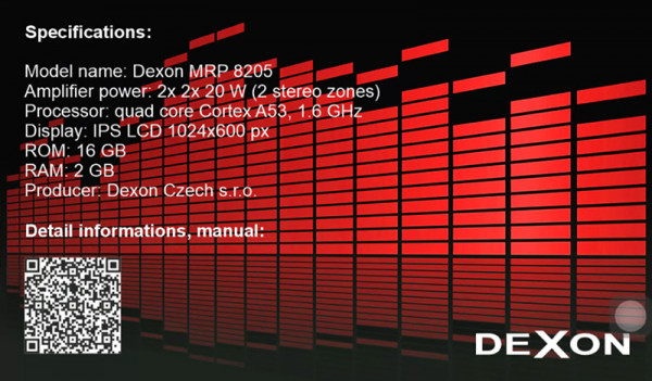 MRP 8205 on-wall player with amplifier